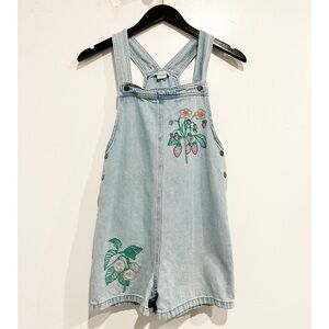 Stella McCartney Kids Denim Embroidered Shortalls Size‎ 10